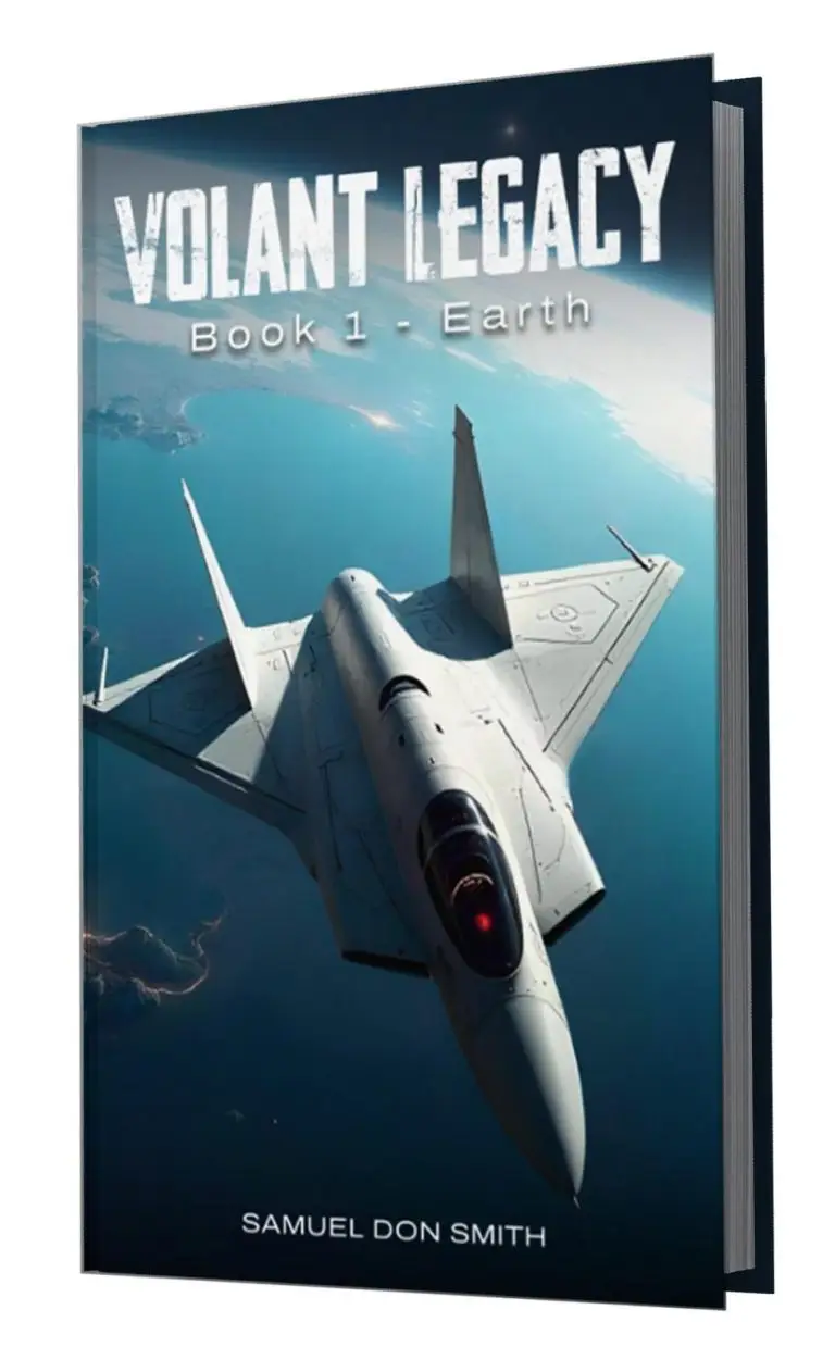 Volant Legacy Book I Earth cover by Samuel Don Smith following test pilot Kevin Connor through secret aerospace programs