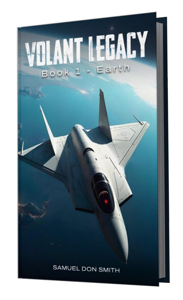 Volant Legacy Book I Earth cover by Samuel Don Smith following test pilot Kevin Connor through secret aerospace programs